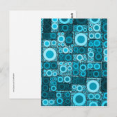Cool Modern Circles Blue Blauwgroen Mosaic Tile Pa Briefkaart (Voorkant / Achterkant)