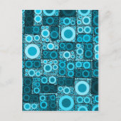 Cool Modern Circles Blue Blauwgroen Mosaic Tile Pa Briefkaart (Voorkant)