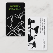Cool Modern Cleaning Service Visitekaartje (Voorkant / Achterkant)