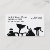 Cool Modern Cleaning Service Visitekaartje (Achterkant)