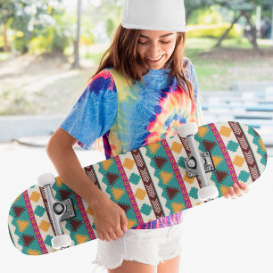 Cool Modern Colorful Tribal Patroon Persoonlijk Skateboard