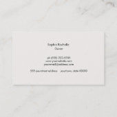 Cool Modern Cream Turquoise Blue Circle Monogram Visitekaartje (Achterkant)