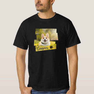 Cool Modern Custom Pet's Typography Naam en foto T-shirt