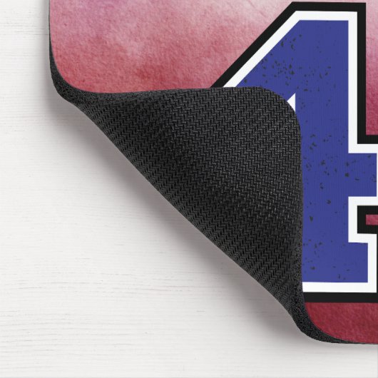 Cool modern Custom sport speler Rood en blauw Muismat (Hoek)