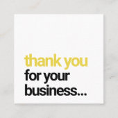 Cool Modern Dank u Customer Appreciation Insert Vierkante Visitekaartje (Voorkant)