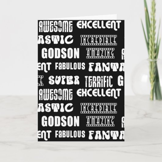 Cool Modern Design for Godsons Positive words Feestdagen Kaart (Voorkant)