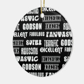 Cool Modern Design for Godsons Positive Words Keramisch Ornament (Links)