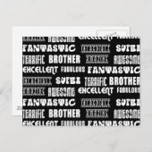 Cool Modern Design voor broers: positieve woorden Briefkaart (Voorkant / Achterkant)