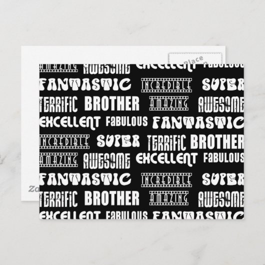 Cool Modern Design voor broers: positieve woorden Briefkaart (Voorkant / Achterkant)