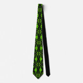Cool Modern Digital Art Green en Black Stropdas (Voorkant)