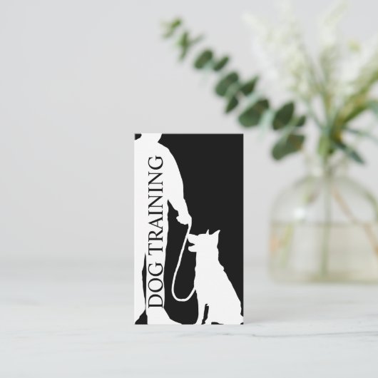 Cool Modern Dog Training Visitekaartjes Ontwerp (Staand voorkant)