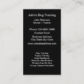 Cool Modern Dog Training Visitekaartjes Ontwerp (Achterkant)