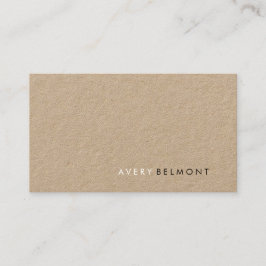Cool Modern Eenvoudig Kraft Minimalist Visitekaartje