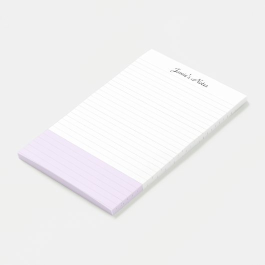 Cool Modern Eenvoudig Roze gevoerd Post-it® Notes (Schuin)
