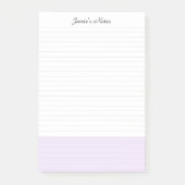 Cool Modern Eenvoudig Roze gevoerd Post-it® Notes (Voorkant)