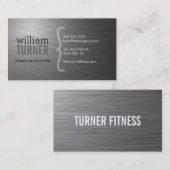 COOL MODERN eenvoudig tekst trendy roestvrij staal Visitekaartje (Voorkant / Achterkant)