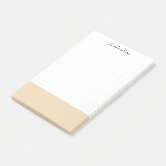 Cool Modern Eenvoudig Wit Pastel Sinaasappel gevoe Post-it® Notes (Schuin)
