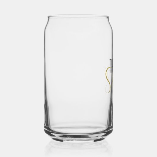 Cool Modern Elegant Good Stuff Gold Black Name Blikvorm Glas (Rechts)
