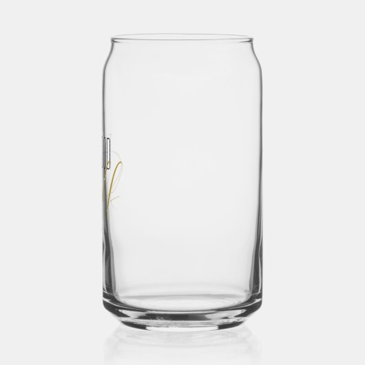 Cool Modern Elegant Good Stuff Gold Black Name Blikvorm Glas (Links)
