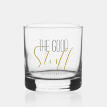 Cool Modern Elegant Good Stuff Gold Black Name