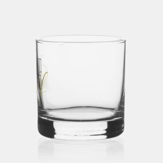 Cool Modern Elegant Good Stuff Gold Black Name Whisky Glas (Links)