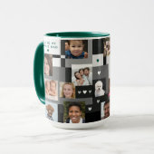 Cool Modern Family Gift 18 Foto's Love You Stepdad Mok (Voorkant links)