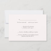 Cool Modern Faux Roos Gold Sequins RSVP Kaartje (Achterkant)