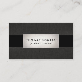 Cool Modern Faux Silver Personal Trainer Visitekaartje