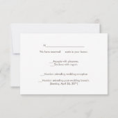 Cool Modern Faux Silver Sequins RSVP Kaartje (Achterkant)
