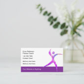 Cool Modern Fitness Coach Visitekaartjes (Staand voorkant)