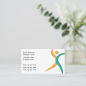 Cool Modern Fitness Coach Visitekaartjes (Staand voorkant)