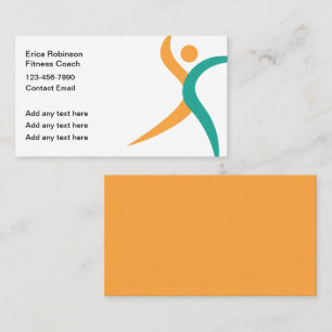 Cool Modern Fitness Coach Visitekaartjes