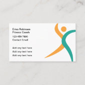 Cool Modern Fitness Coach Visitekaartjes (Voorkant)