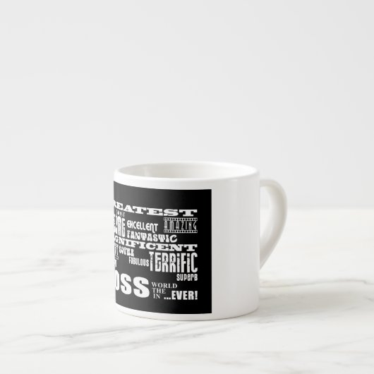 Cool Modern Fun Bosses : Grootste baas Espresso Kop (Voorkant rechts)