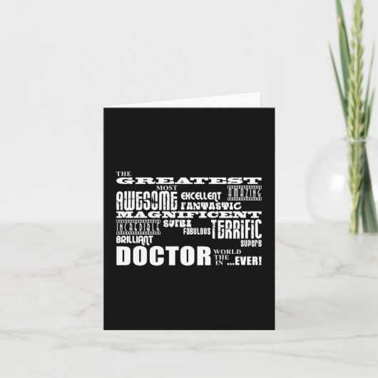 Cool Modern Fun Doctors Greatest Doctor World ooit Bedankkaart (Voorkant)
