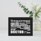 Cool Modern Fun Doctors Greatest Doctor World ooit Briefkaart (Staand voorkant)