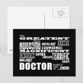Cool Modern Fun Doctors Greatest Doctor World ooit Briefkaart (Voorkant / Achterkant)