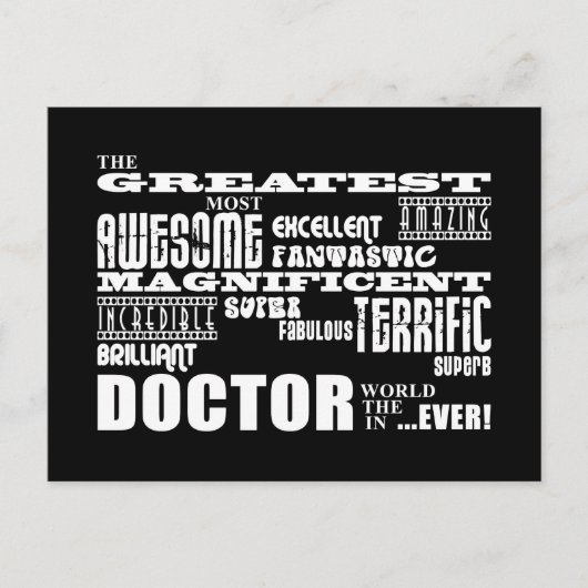 Cool Modern Fun Doctors Greatest Doctor World ooit Briefkaart (Voorkant)