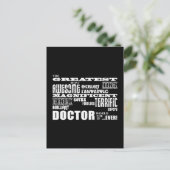 Cool Modern Fun Doctors Greatest Doctor World ooit Briefkaart (Staand voorkant)