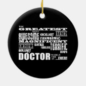 Cool Modern Fun Doctors Greatest Doctor World ooit Keramisch Ornament (Achterkant)