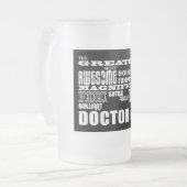 Cool Modern Fun Doctors Greatest Doctor World ooit Matglas Bierpul (Voorkant links)