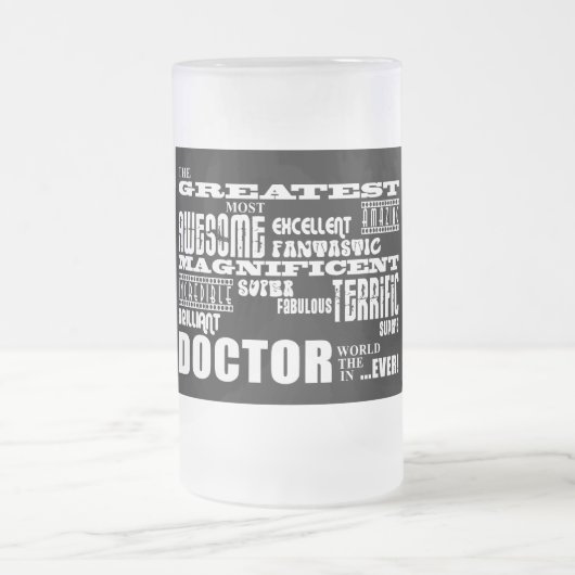 Cool Modern Fun Doctors Greatest Doctor World ooit Matglas Bierpul (Center)