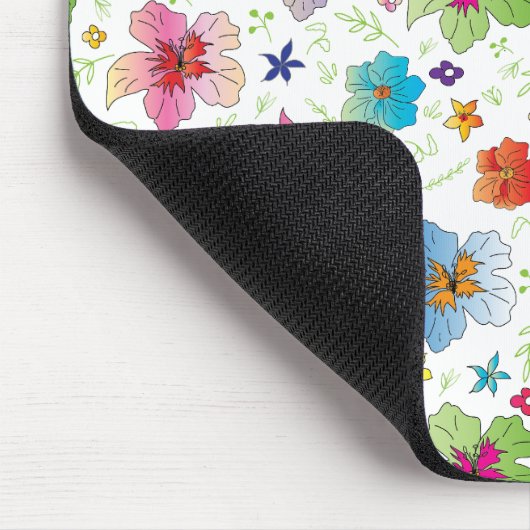 Cool Modern Fun Flower Pattern Muismat (Hoek)