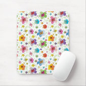 Cool Modern Fun Flower Pattern Muismat (Met muis)
