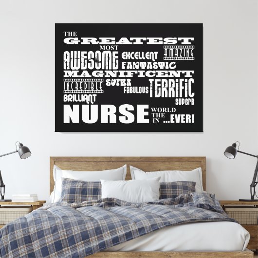 Cool Modern Fun Neurses: De grootste zuster in de Canvas Afdruk (Insitu (Slaapkamer))