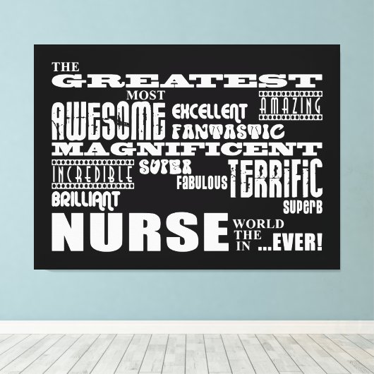 Cool Modern Fun Neurses: De grootste zuster in de Canvas Afdruk (Insitu (Houten vloer))