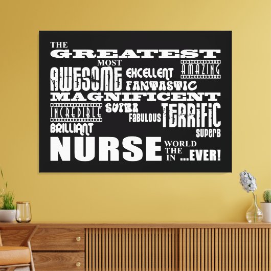 Cool Modern Fun Neurses: De grootste zuster in de Canvas Afdruk (Insitu (Woonkamer))