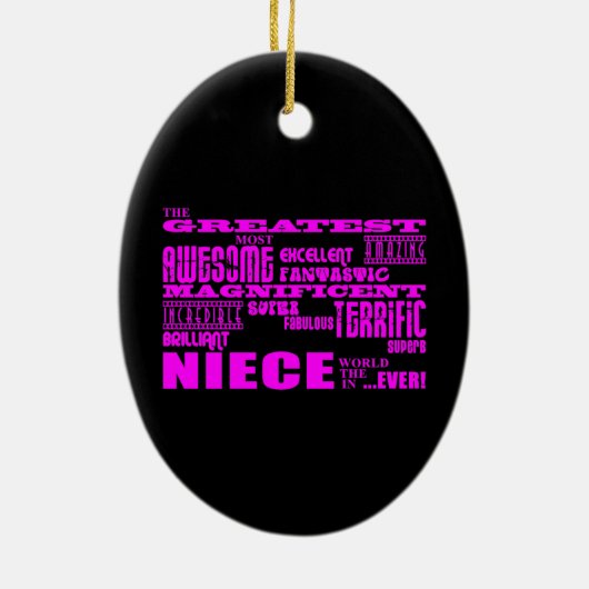 Cool Modern Fun Niemees : Greatest Niece Keramisch Ornament (Achterkant)