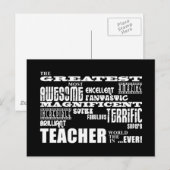Cool Modern Fun Teachers: Grootste leraar wereld Briefkaart (Voorkant / Achterkant)