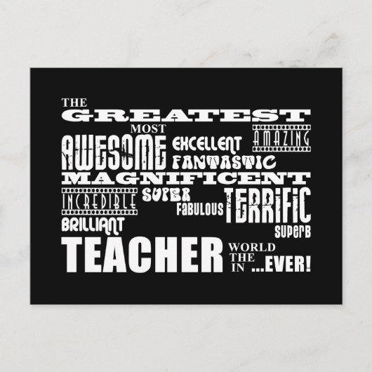 Cool Modern Fun Teachers: Grootste leraar wereld Briefkaart (Voorkant)
